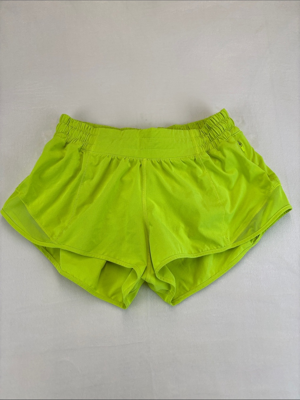 LULULEMON Hotty Hot Shorts Neon Yellow Inseam 2 Inches Size 6